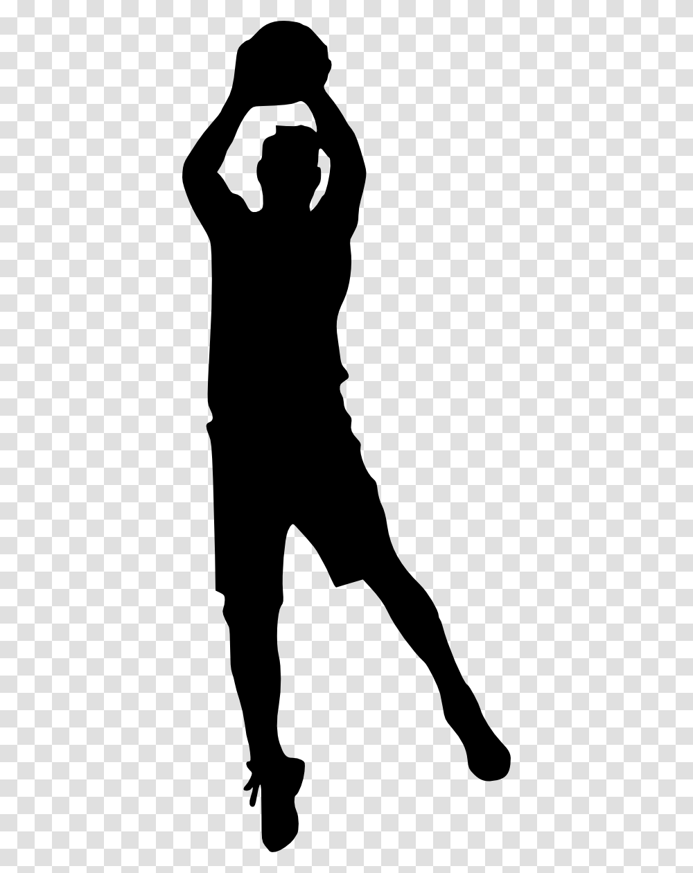 Basketball Players Clipart, Silhouette, Person, Stencil, Photography Transparent Png