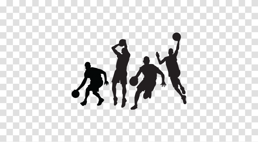 Basketball Players Silhouettes Free Vector And The Graphic, Dance Pose, Leisure Activities, Person, People Transparent Png
