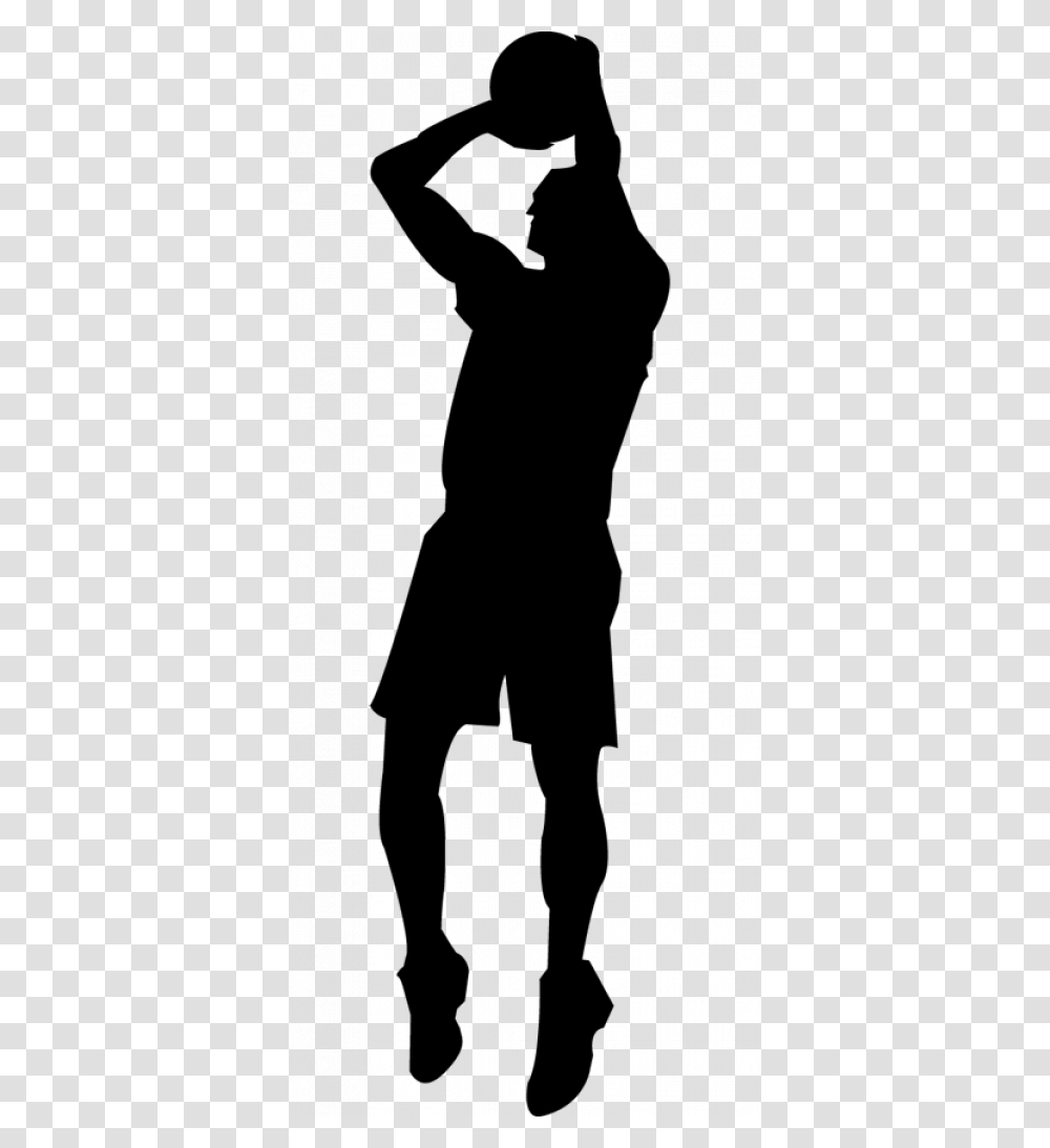 Basketball Shadow Clipart Basketball Player Shooting Shooting Basketball Player Clipart, Gray, World Of Warcraft Transparent Png