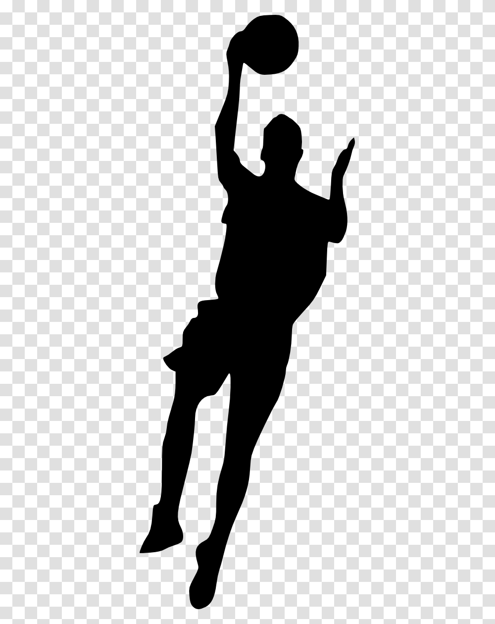 Basketball Silhouette Background, Person, Human, Stencil, Kneeling Transparent Png