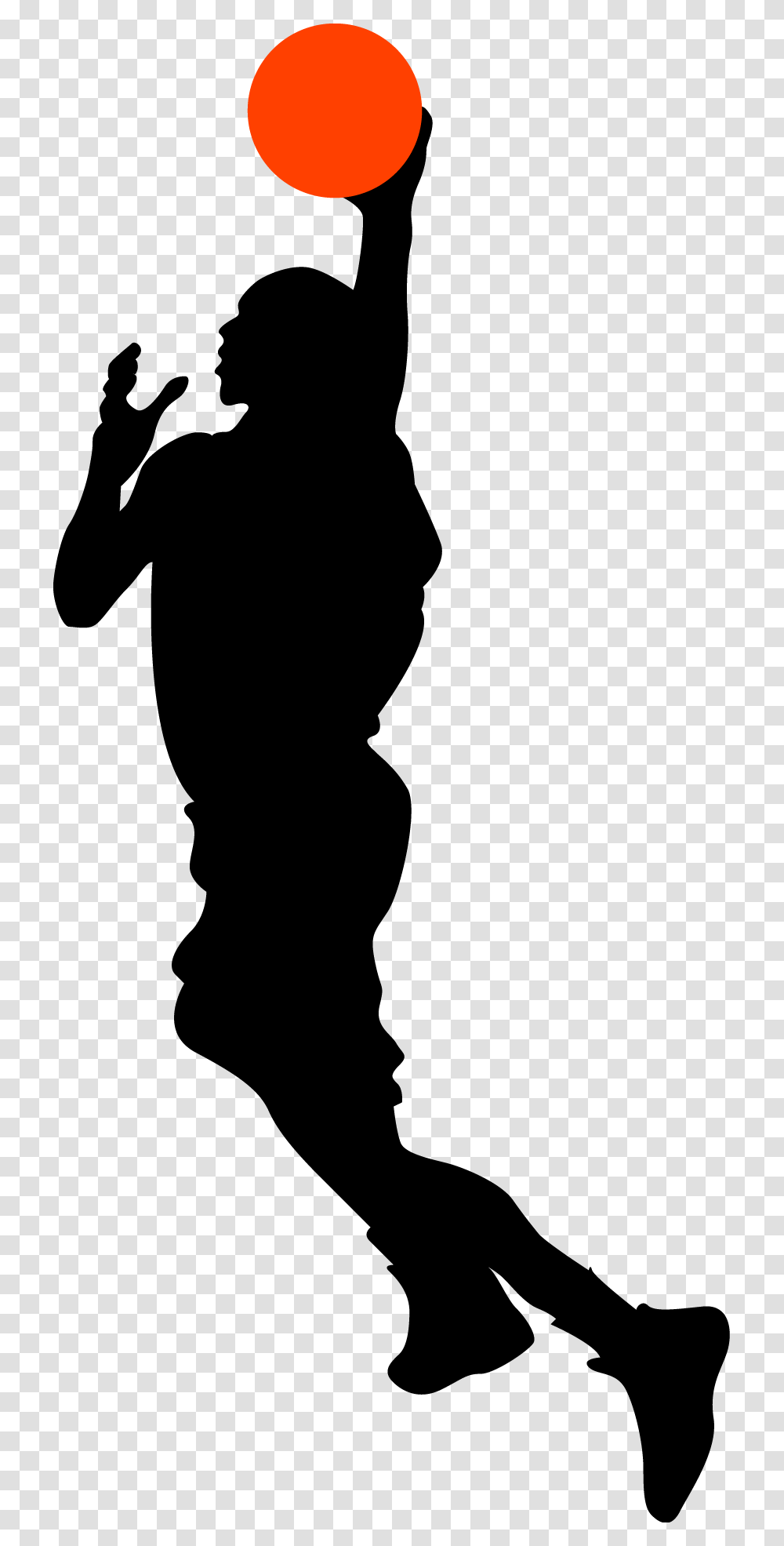 Basketball Silhouette Guy Shooting Basketball, Person, Human, Standing, People Transparent Png