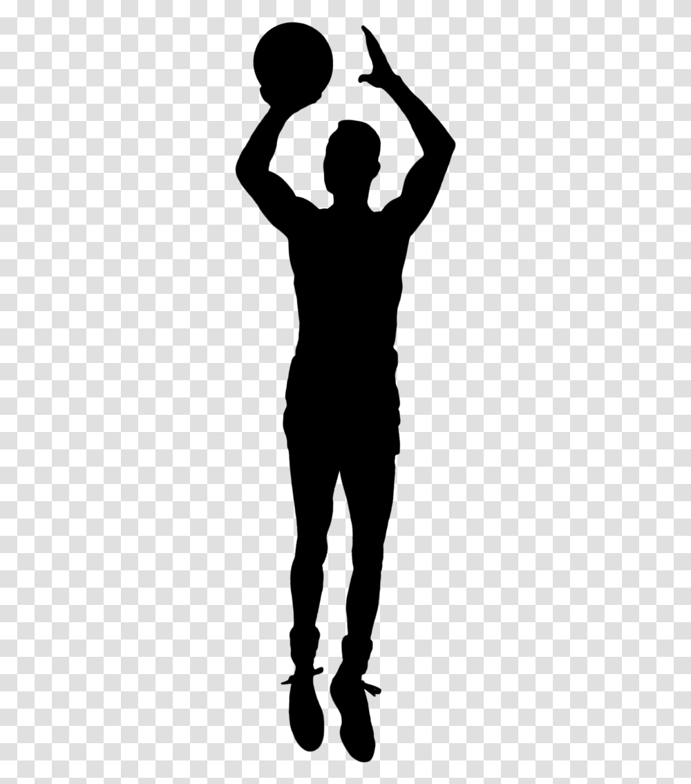 Basketball, Silhouette, Person, Human, Sleeve Transparent Png