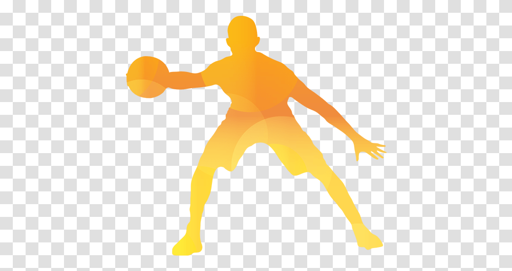 Basketball Silhouette Player, Person, Sport, People, Juggling Transparent Png
