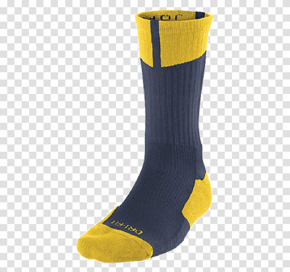 Basketball Socks Image Navy And Yellow Nike Socks, Apparel, Footwear, Shoe Transparent Png