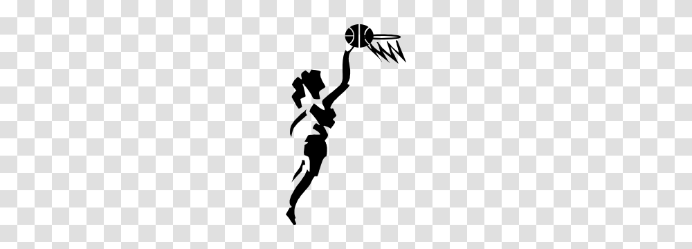 Basketball Stickers Decals Dozens Of Creative Designs, Stencil, Silhouette, Person, Leisure Activities Transparent Png