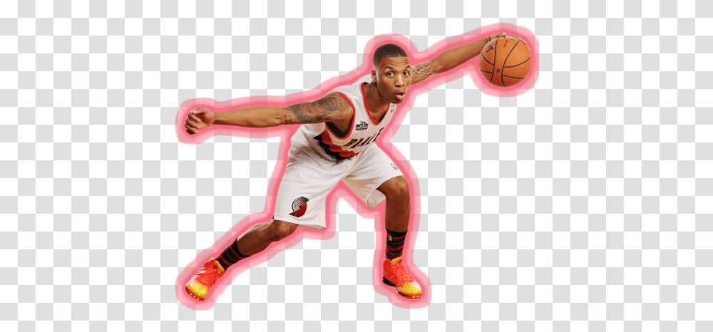 Basketball Stickers For Telegram Damian Lillard Pose, People, Person, Team Sport, Word Transparent Png