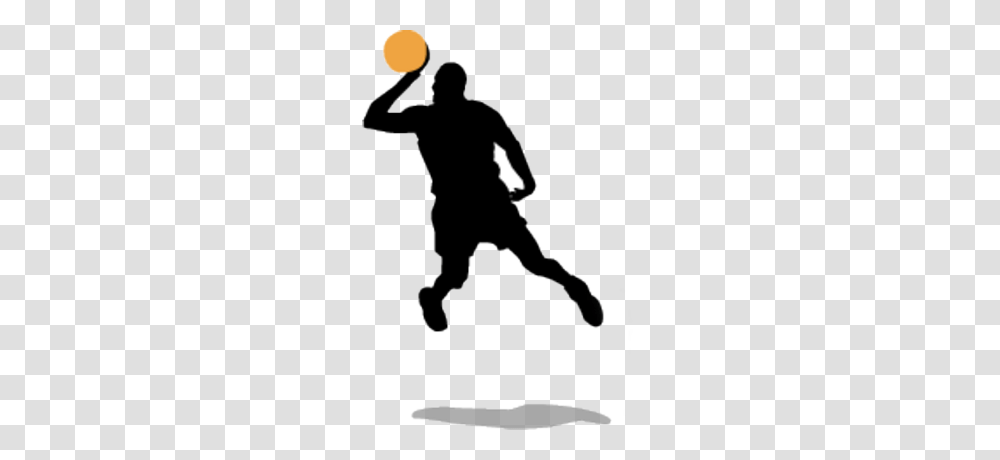 Basketball Team Clipart Basketball Shooting Form, Silhouette, Person, People, Running Transparent Png