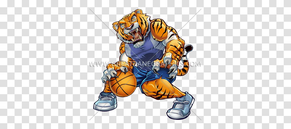 Basketball Tiger Production Ready Artwork For T Shirt Printing, Person, Human, Animal Transparent Png