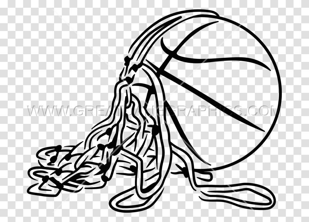 Basketball With Net Production Ready Artwork For T Cut Basketball Net Clipart, Bow, Plant, Pattern Transparent Png