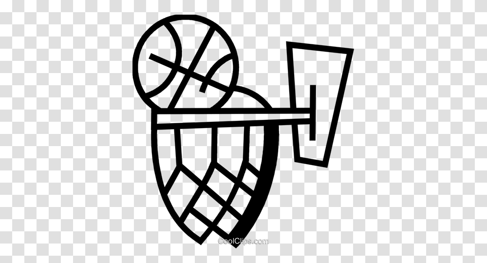 Basketballs And Nets Royalty Free Vector Clip Art Illustration, Armor, Stencil, Fencing Transparent Png
