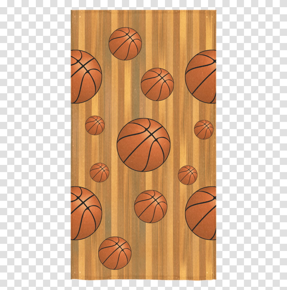 Basketballs With Wood Background Bath Towel 30 X56 Basketball, Team Sport, Sports, Sphere, Basketball Court Transparent Png