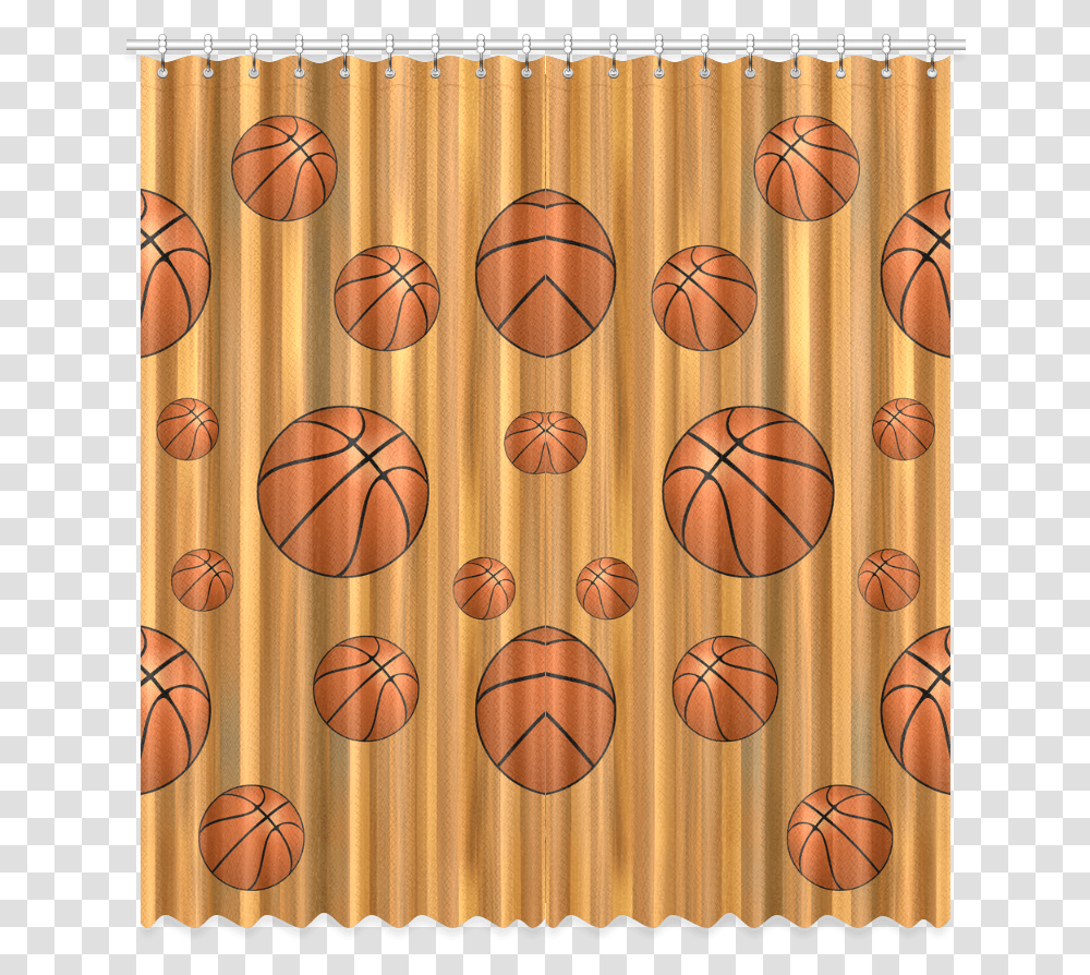 Basketballs With Wood Background Window Curtain 50 Cross Over Basketball, Shower Curtain Transparent Png
