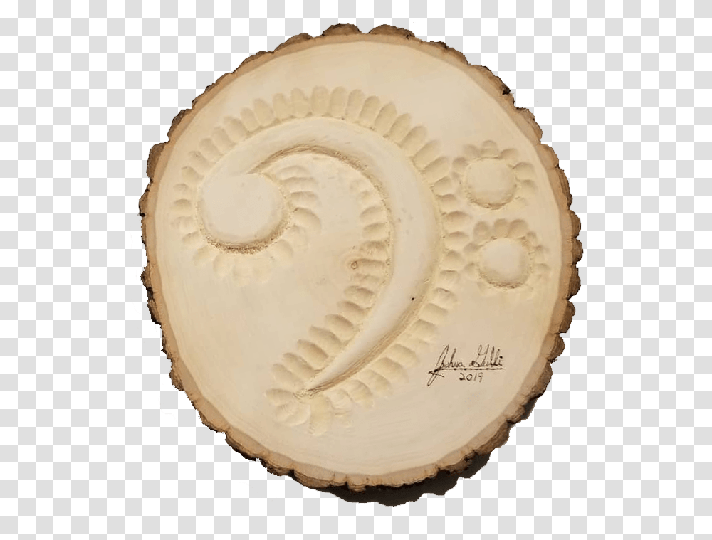 Bass Clef Carving Buttercream, Ivory, Ornament, Gemstone, Jewelry Transparent Png