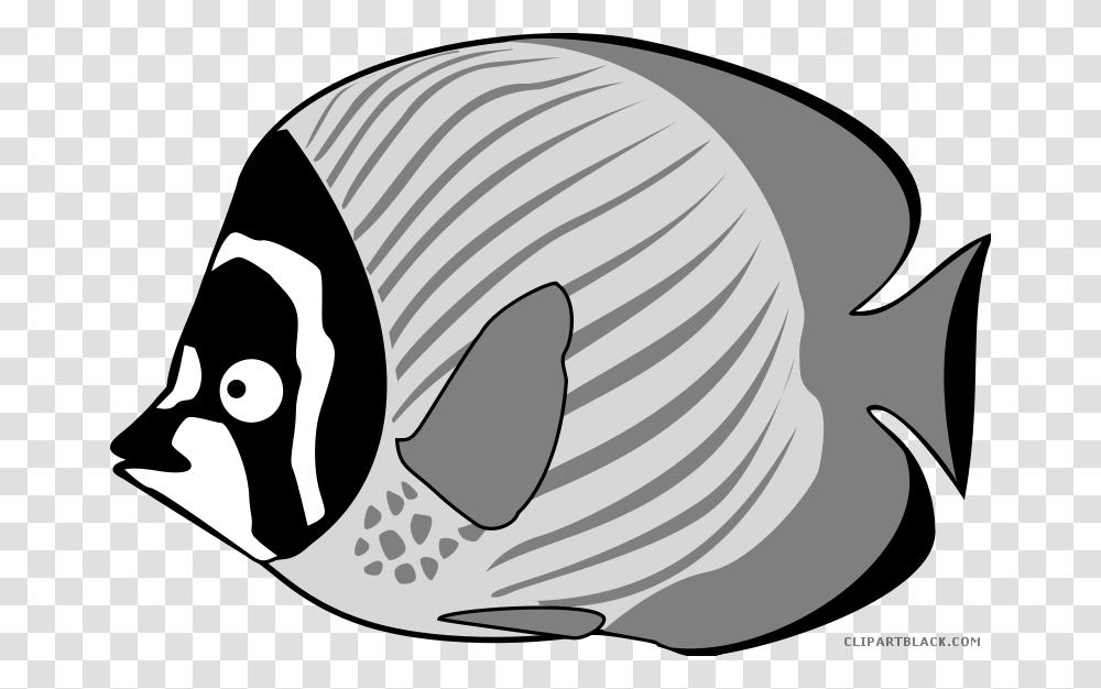 Bass Fish Tropical Black And Fish Sea Creatures Clipart, Clam, Seashell, Invertebrate, Sea Life Transparent Png
