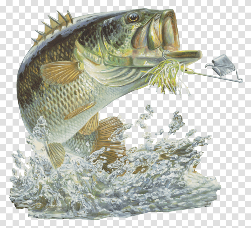 Bass Fishing Sticker Buzzbait Fish Large Mouth Bass, Animal, Perch Transparent Png