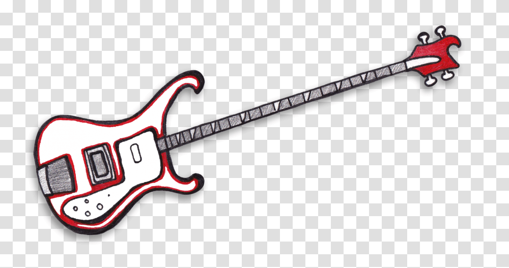 Bass Guitar Clipart Simple, Leisure Activities, Musical Instrument, Electric Guitar Transparent Png