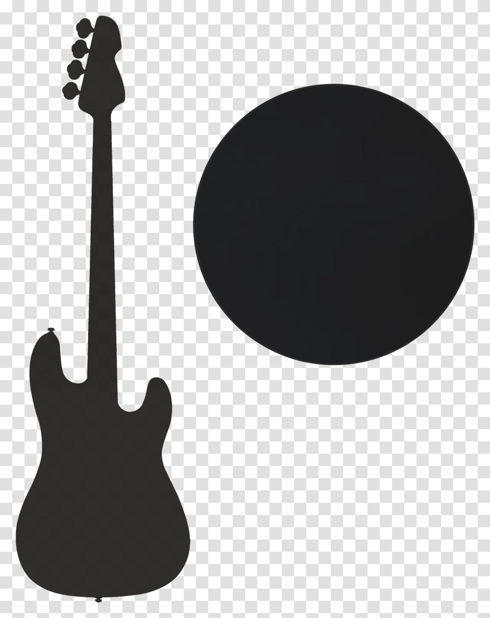 Bass Guitar Silhouette Clipart, Moon, Outer Space, Night, Astronomy Transparent Png
