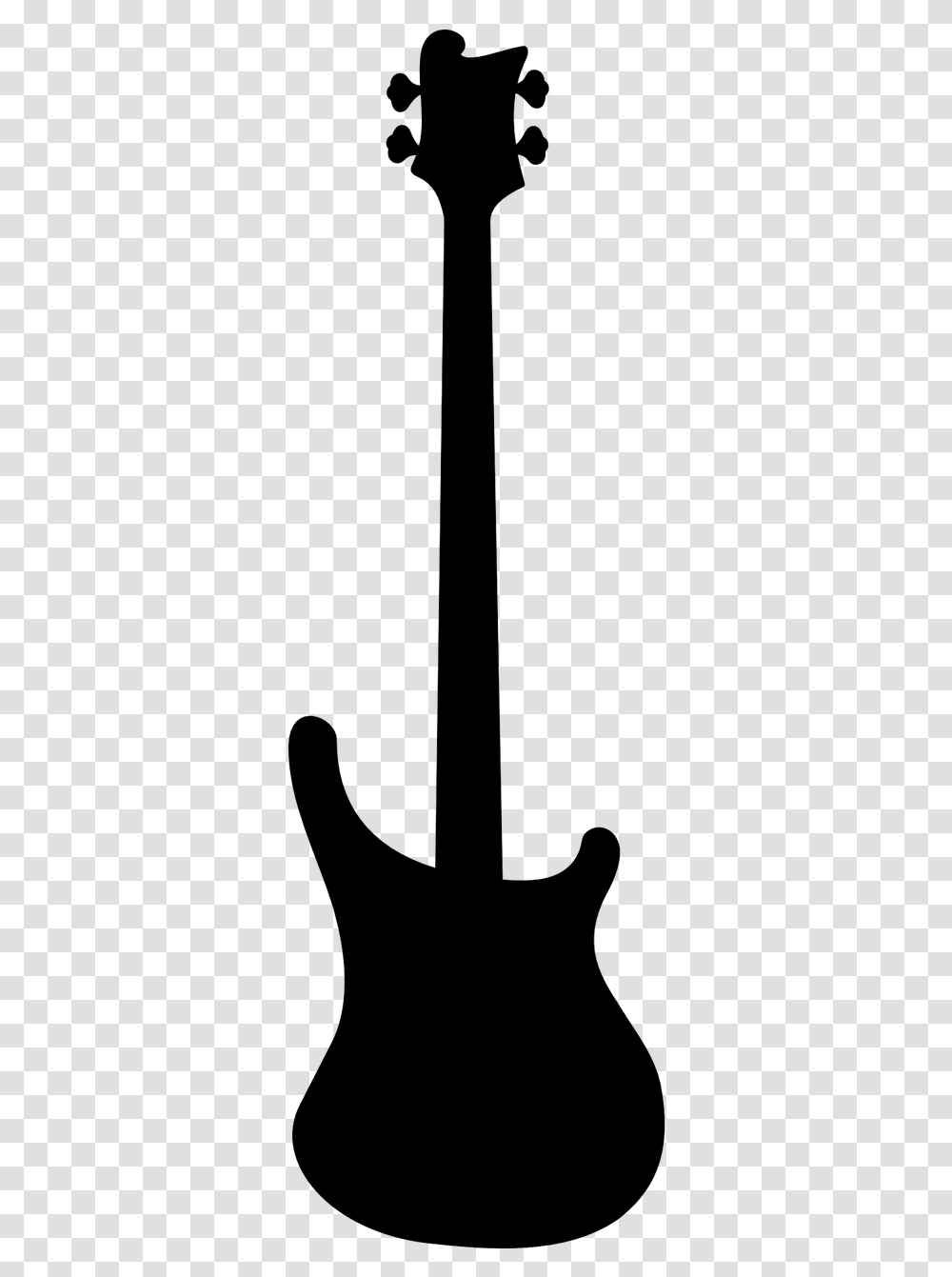 Bass Guitar Silhouette, Gray, World Of Warcraft Transparent Png