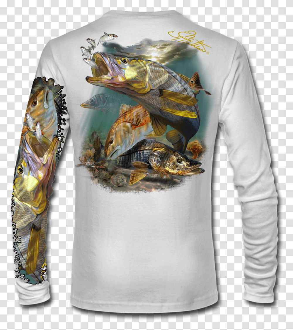 Bass Long Sleeve Shirt, Person, Sea Life, Animal Transparent Png