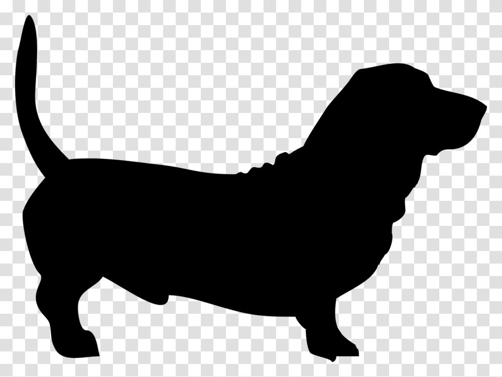 Basset Hound Dachshund Dog Grooming Silhouette Clip Art, Gray, World Of Warcraft Transparent Png