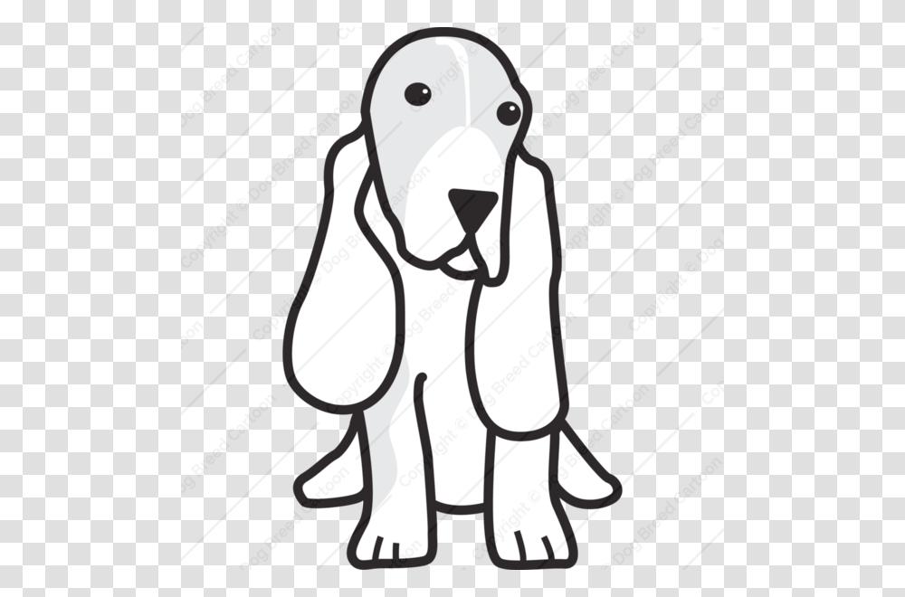 Basset Hound Linear Edition Dog Breed Cartoon Download Your, Pet, Canine, Animal, Mammal Transparent Png