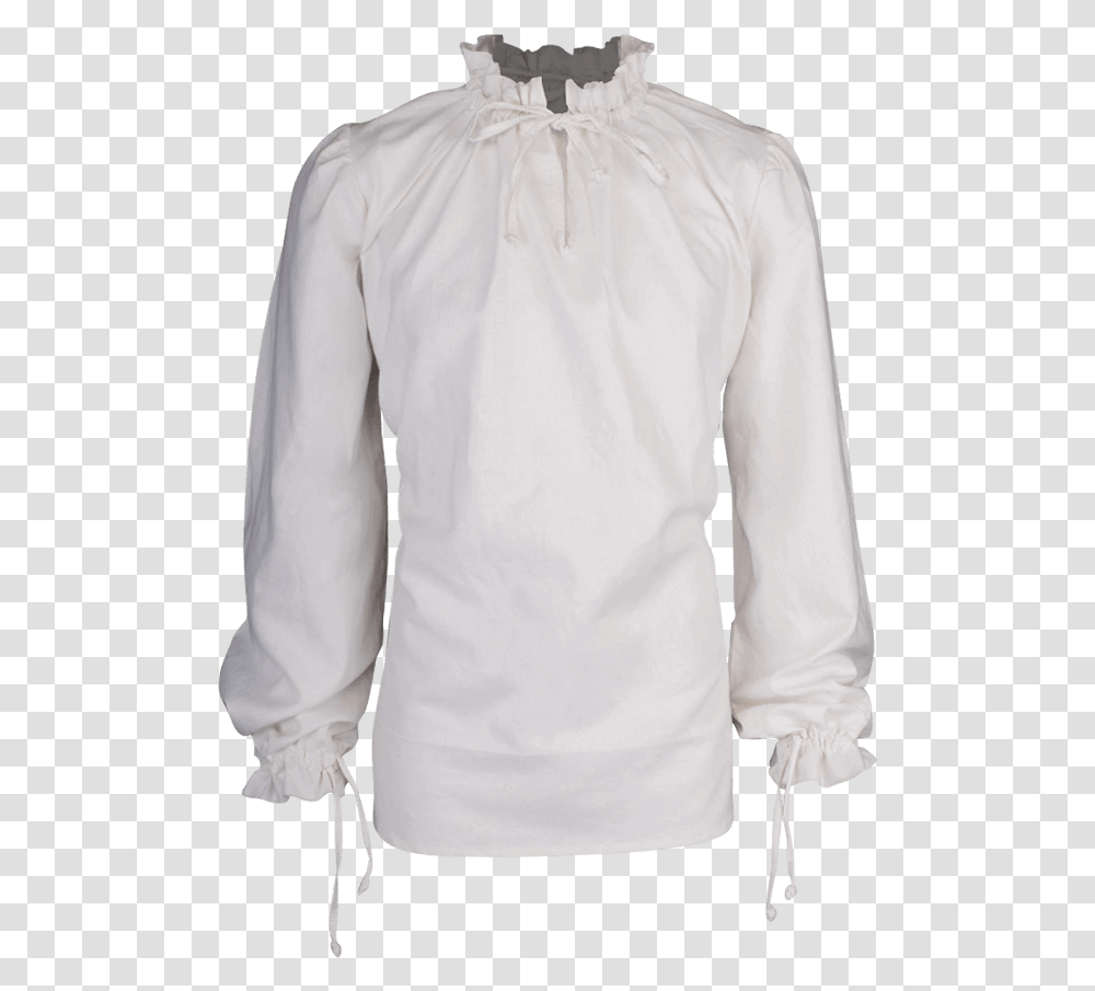 Bastian Linen Shirt White Linen Shirt Medieval, Apparel, Sleeve, Long Sleeve Transparent Png