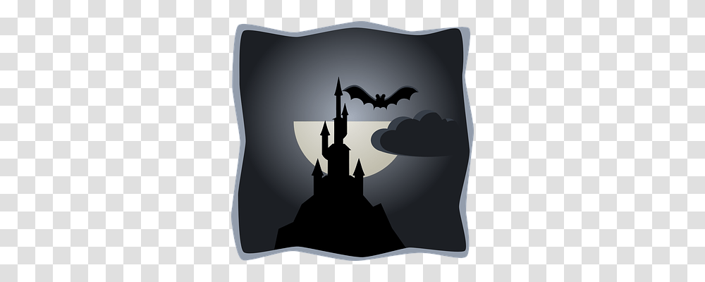 Bat Architecture, Pillow, Cushion, Silhouette Transparent Png