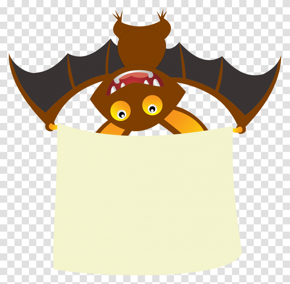 Bat Banner Vector Clipart Image, Paper, Scroll, Angry Birds Transparent Png