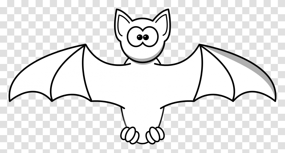 Bat Black And White Clip Art, Stencil, Drawing Transparent Png