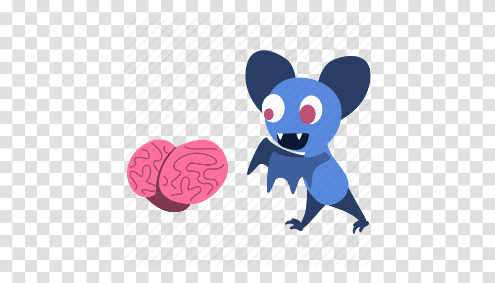 Bat Brain Cartoon Character Eat Exited Zombie Icon, Plant, Animal, Photography Transparent Png