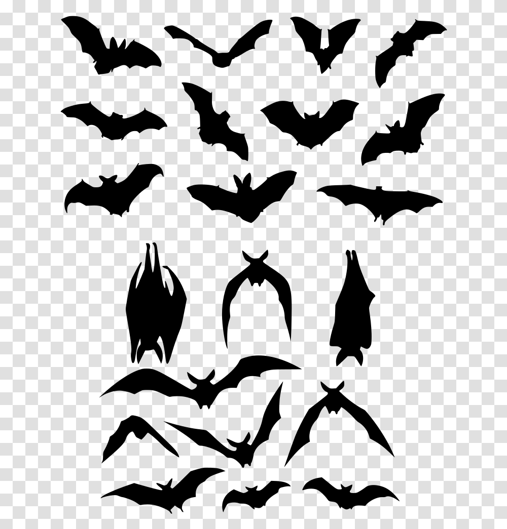 Bat Flight Silhouette Logo Bats Silhouette Clip Art, Gray, World Of Warcraft Transparent Png