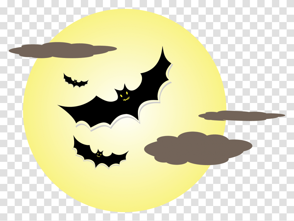 Bat Moon Photo Halloween Full Moon Clipart, Batman Logo Transparent Png