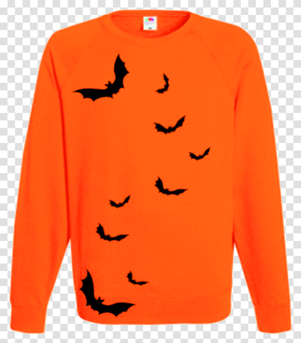 Bat Sillhouette Jumper Sweater Halloween Ev Designs Halloween Sweater, Apparel, Sleeve, Long Sleeve Transparent Png