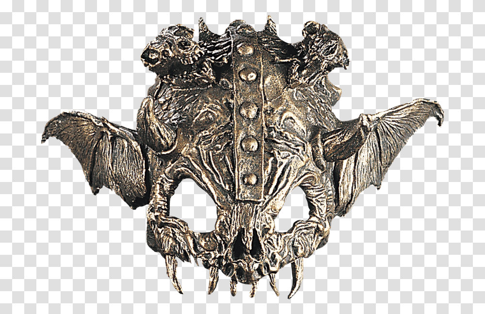 Bat Skull Helmet Topper Mask, Bronze, Buckle, Elephant, Wildlife Transparent Png