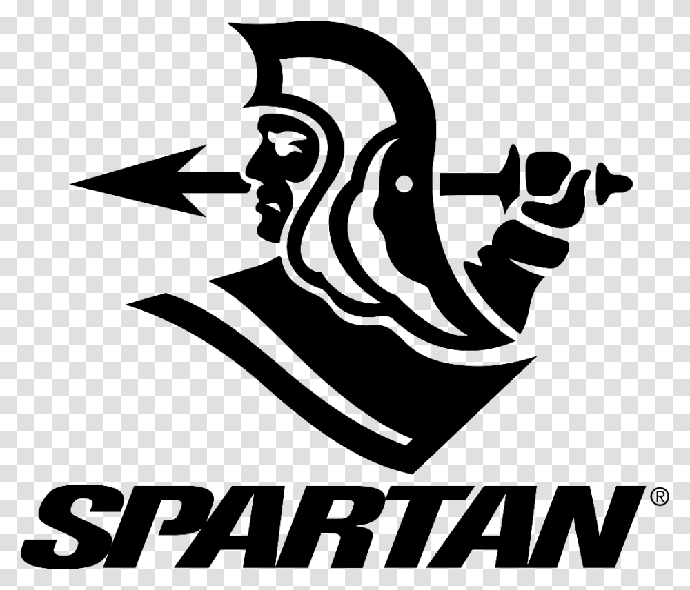 Bat Symbol Spartan Sports Logo, Stencil, Trademark, Silhouette Transparent Png
