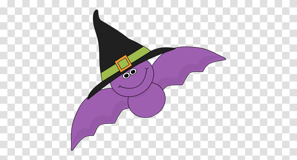 Bat With Witches Hat Bat With A Witches Hat Cartoon, Apparel, Mammal, Animal Transparent Png