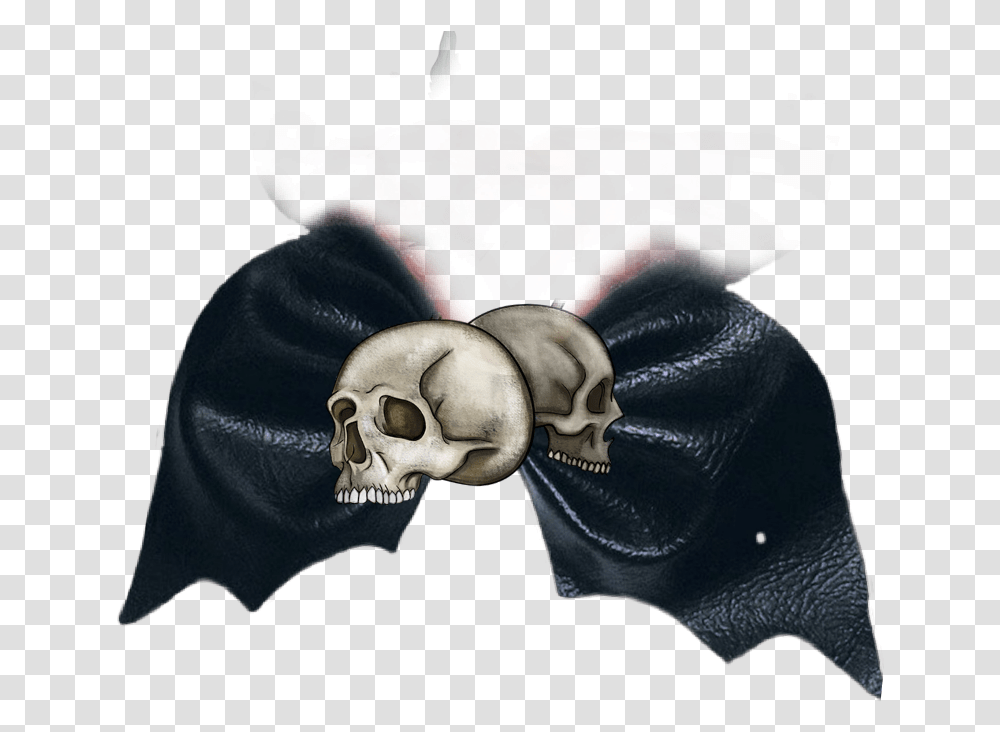 Batbow Bat Bow Bows Hairbow Skull, Person, Human, Furniture Transparent Png