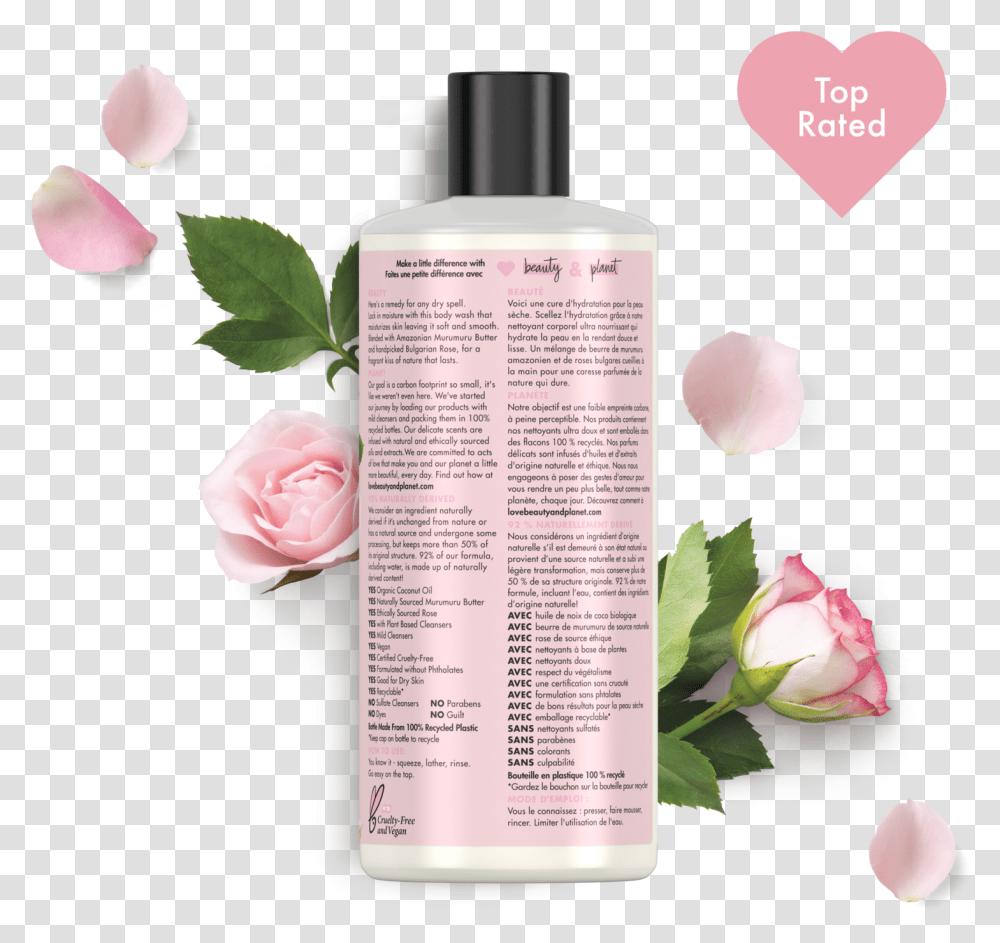 Bath Bomb Love Beauty And Planet, Petal, Flower, Plant, Bottle Transparent Png