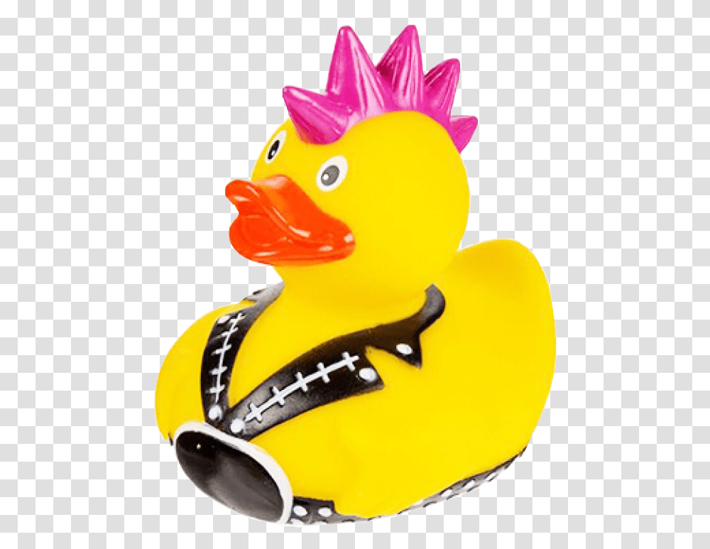 Bath Duck Toy Rock Punk Freetoedit Punk Rubber Duck, Figurine, Helmet, Clothing, Apparel Transparent Png