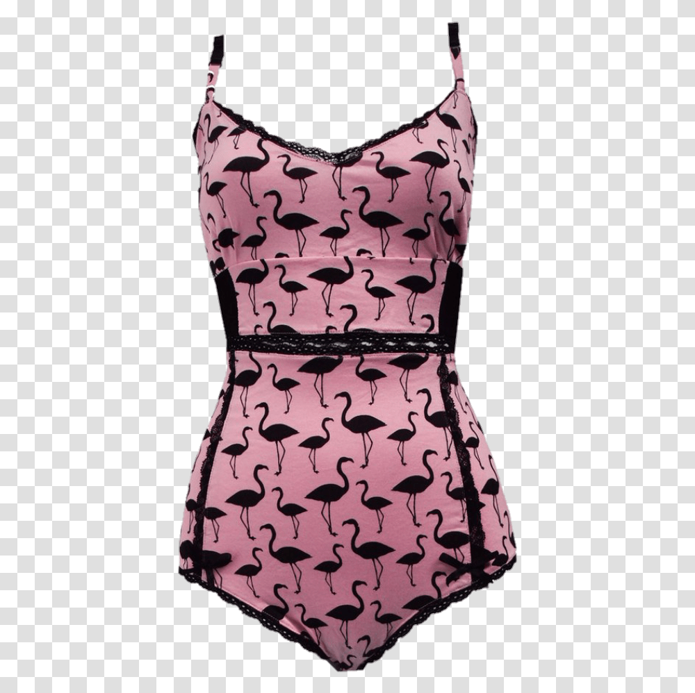 Bathingsuit Swimsuit Aesthetic Flamingos Cute Maillot, Bird, Cushion, Pillow Transparent Png