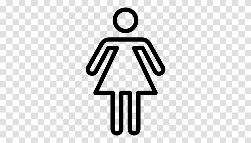 Bathroom Female Objects Sign Icon, Silhouette, Coat Transparent Png