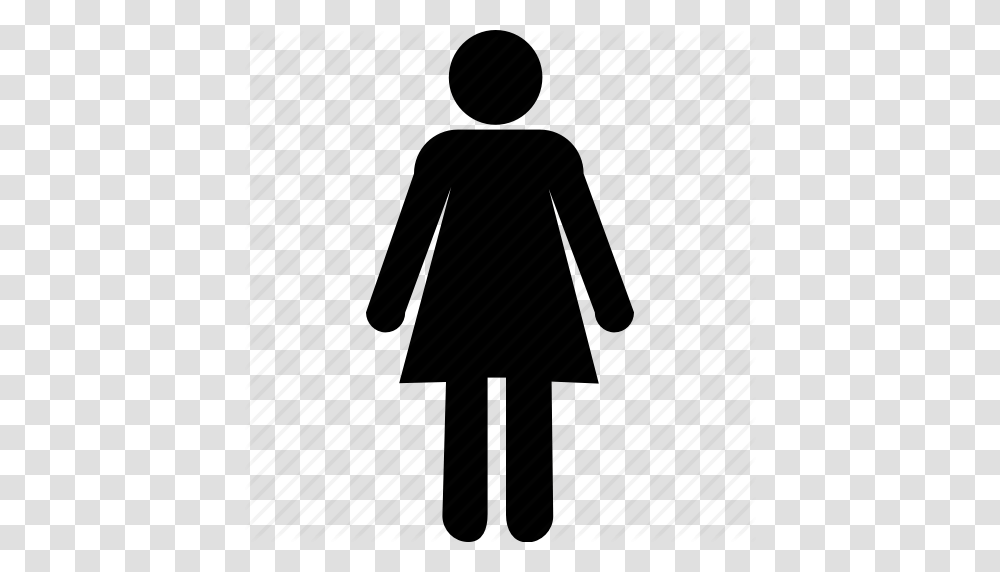 Bathroom Female Public Sign Restroom Sign Woman Icon, Piano, Leisure Activities, Silhouette, Tarmac Transparent Png