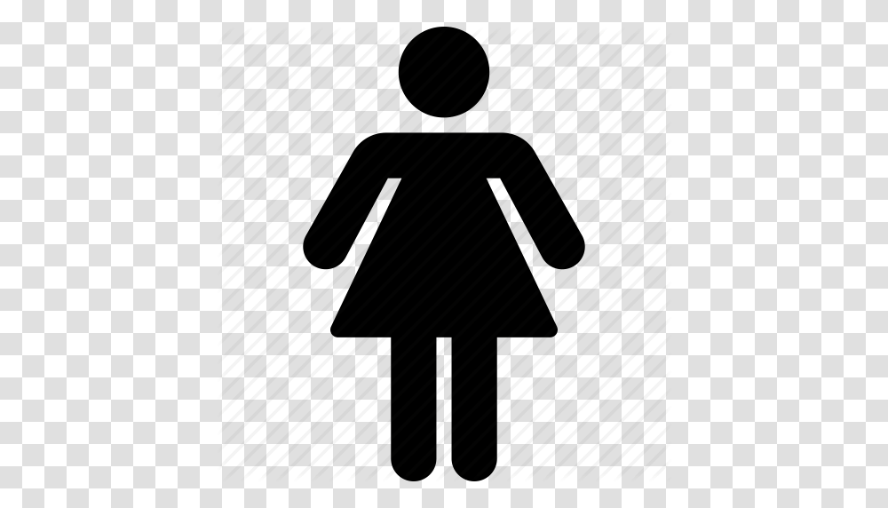 Bathroom Female Sign Solid Icon, Piano, Musical Instrument, Silhouette, Tarmac Transparent Png