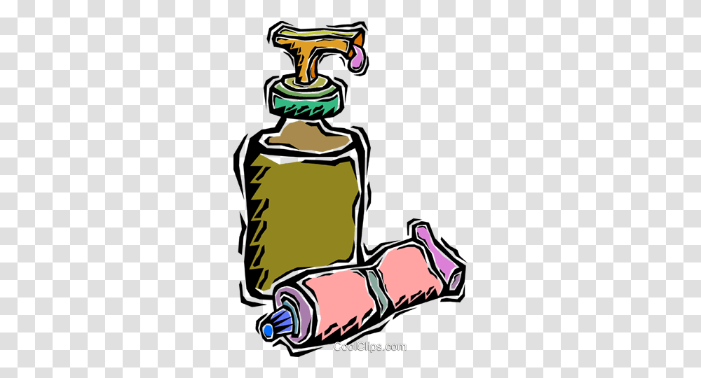 Bathroom Supplies Royalty Free Vector Clip Art Illustration, Bottle, Barrel, Sack, Bag Transparent Png