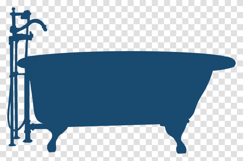 Bathtub Bath Bathe Shower Silhouette Tub Blue, Hog, Pig, Mammal, Animal Transparent Png