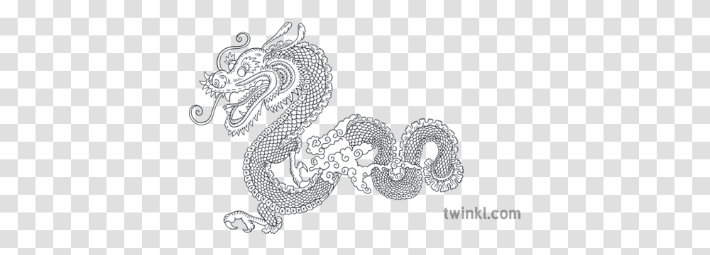 Batik Dragon Ver 1 Illustration Dragon, Lace, Pattern Transparent Png