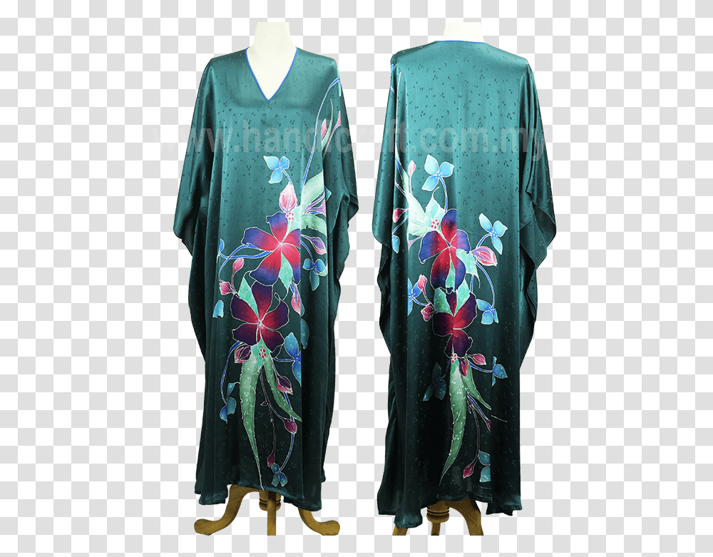 Batik Silk Kaftan Silk, Apparel, Fashion, Robe Transparent Png