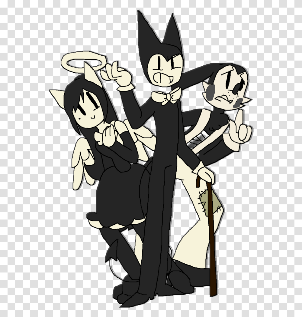 Batim And Cuphead Bendy And The Ink Machine, Comics, Book, Person, Human Transparent Png