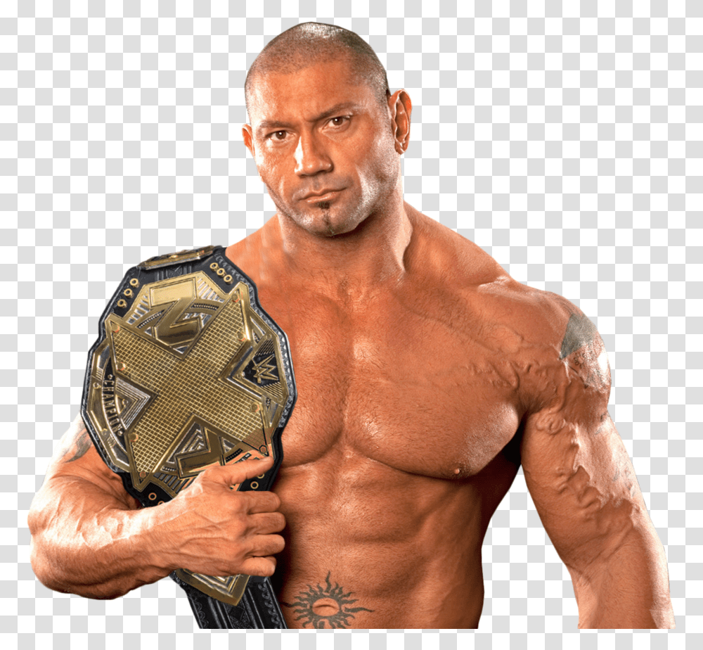 Batista Wwe Championship Image Batista, Skin, Person, Human, Wristwatch Transparent Png