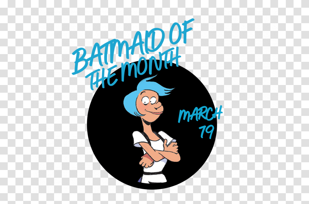 Batmaid Of The Month Cartoon, Advertisement, Person, Human Transparent Png